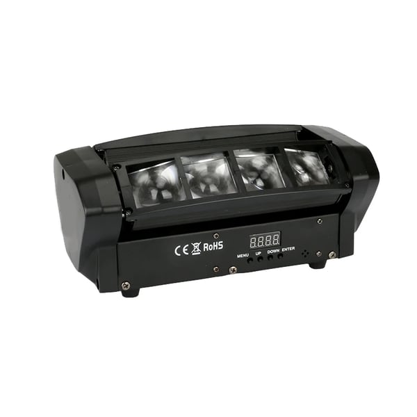 RGBW LED -liikkuva päävalaisin, 80W teho, DMX-ohjaus,Mini -hämähäkki