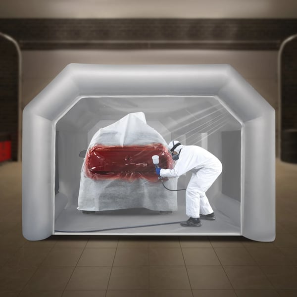 Inflatable Spray Booth, Bärbar Design, Rymligt Inre,grå