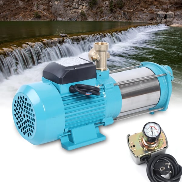 Keskipakoisvesipumppu, 1300W Teho, 4000 L/H Virtaama, 9.8 Bar Paine, Maksimi Imukorkeus 8m, Ruostumaton Teräs Materiaali