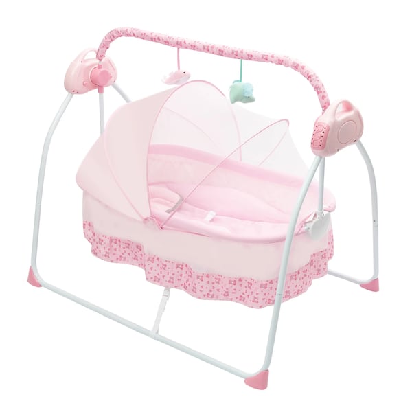 Babyseng, Fjernbetjening, Sammenklappeligt Bærbart Design,Pink