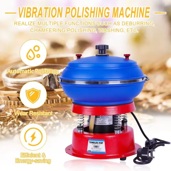 Vibrerende Tumbler, 3kg Kapacitet, Effektiv Smykke Polering,220V