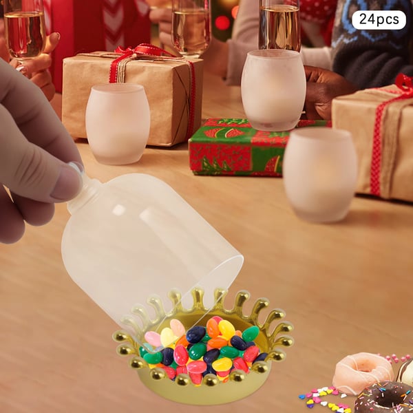 Godisbehållarset, Elegant Utställning, Hållbart Plastmaterial,Guld