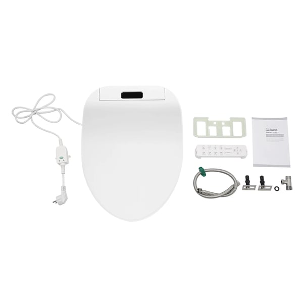 Smart Bidet Toilet Seat, Flere Rengøringsmuligheder, Sikkerhedsfunktioner,HVID