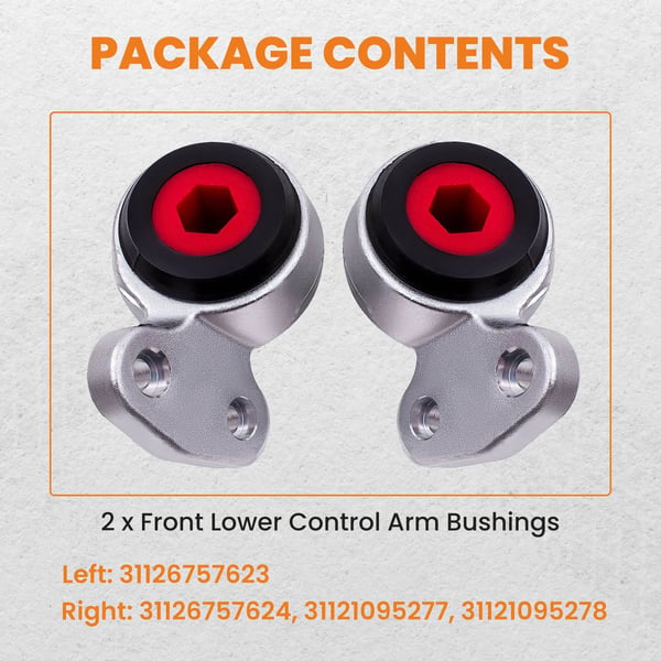 Kontrolarm Bushings, Polyurethan Materiale, Varelængde 23 cm, Varebredde 14 cm, Varehøjde 3 cm, Kompatibilitet E46 E85 325i 330i Z4