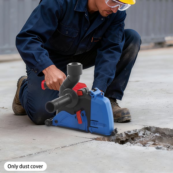 Støvskærm, 360° Justerbar Connector, Kompatibel med 125mm og 150mm Slibemaskiner,Blå