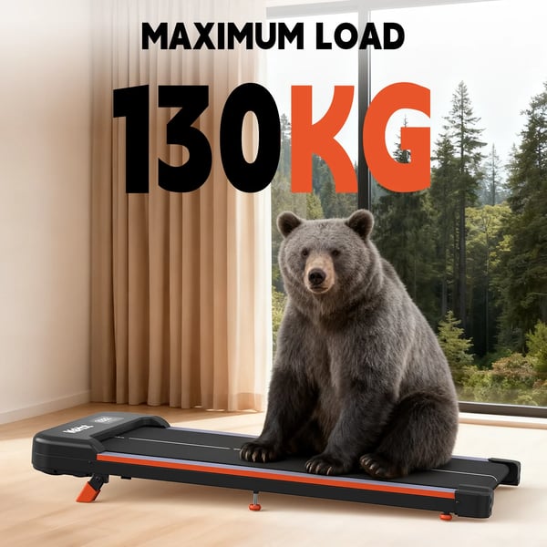 Gående Tredemølle, 0,75HK DC Motor, Hastighedsområde 1–6 KM/H, Løbebånd 95×38,5 cm, Manuel Stigning 2-niveau, Maksimal Belastning 100 KG