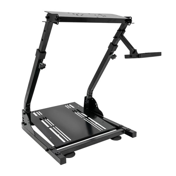 Racingsimulator Stativ, Justerbar Højde, Sammenklappeligt Design,Sort