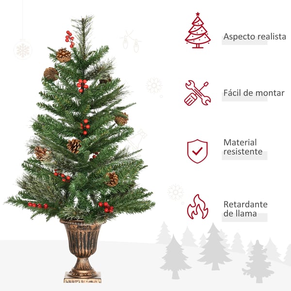 Kunstig Juletræ, 90 cm Højde, 110 Grene,Grøn, 0.9m
