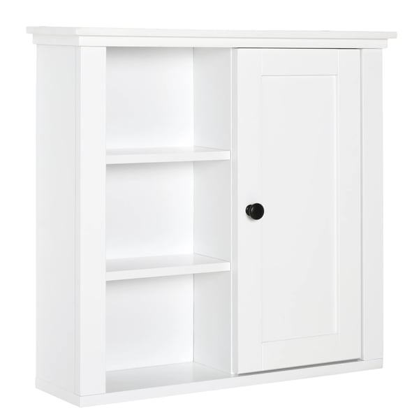 Badeværelsesskab, Dimensioner 53x14,5x50,5cm, 3 Niveauer, Rullende Dør, Samling Påkrævet, Ingeniørtræ