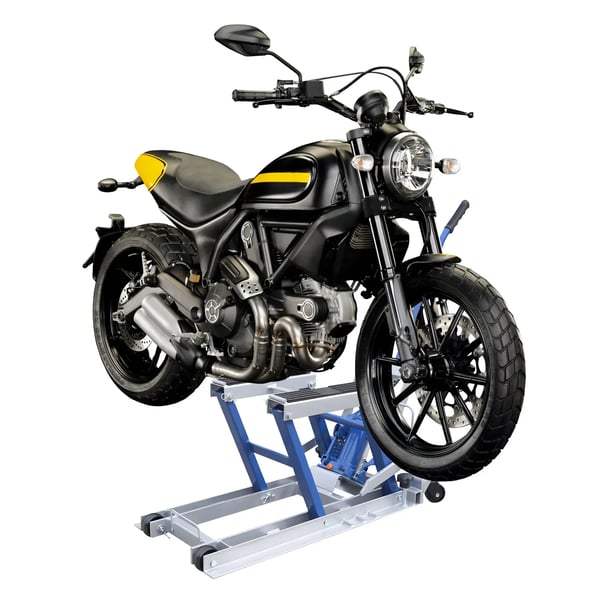 Motorcykel Løfteplatform, 680kg Kapacitet, Hydraulisk Betjening,Blå