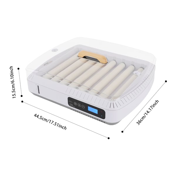 Ägginkubator, Automatisk Äggvändning, Kompakt Design,M, VIT