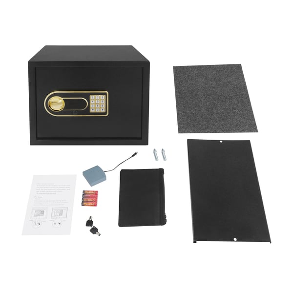 Säkerhetsbox, Brandsäker Design, Användarvänlig Kodhantering,svart