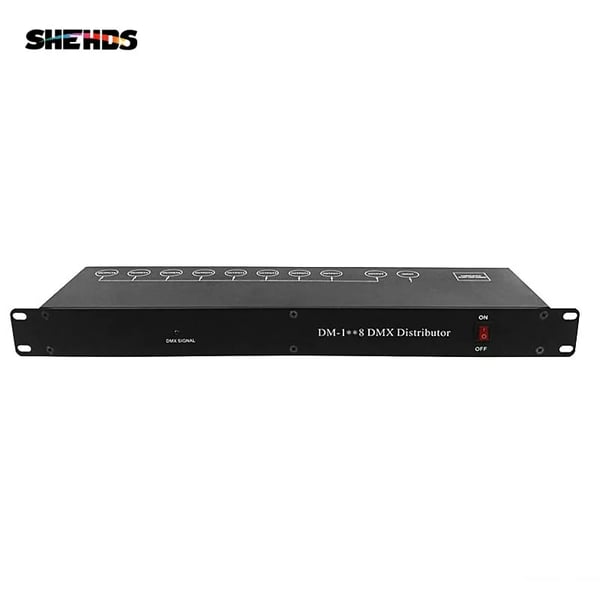 DMX512 Signalforstærker, 8 Kanals Splitter, Pålidelig Ydeevne,19x15W FC