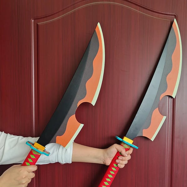 Bamboo Katana, Total længde 31,5 tommer, Klinge længde 51,5 tommer, Håndtag længde 27 tommer, Alder anbefaling 14+, CE certificeret