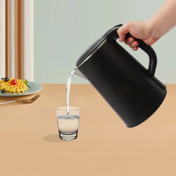 Sähkökannu, lämpötilansäätö, LED-kosketusnäyttö,musta