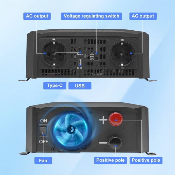Inverter, Kontinuerlig Strøm, Justerbar Frekvens,TY-SL-6000