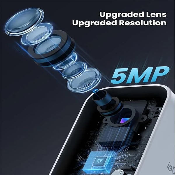 Sikkerhedskamera, 5MP, 5200mAh batteri, IP/netværk trådløs, dimensioner 136mm x 116mm x 65mm, understøtter 128GB lager