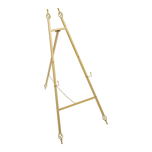 Plakatstaffeli, Justerbar Krog, Stabil Trekantet Design,Guld
