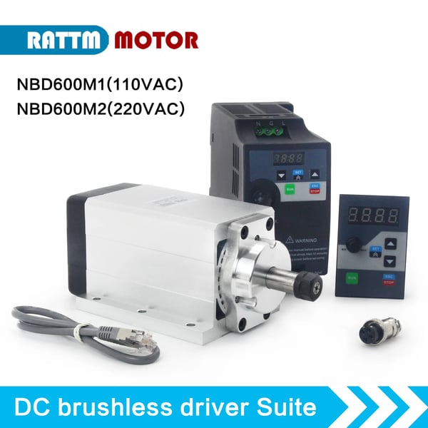 CNC Spindelmotor, 600W Effekt, 10800 RPM Driftsfart