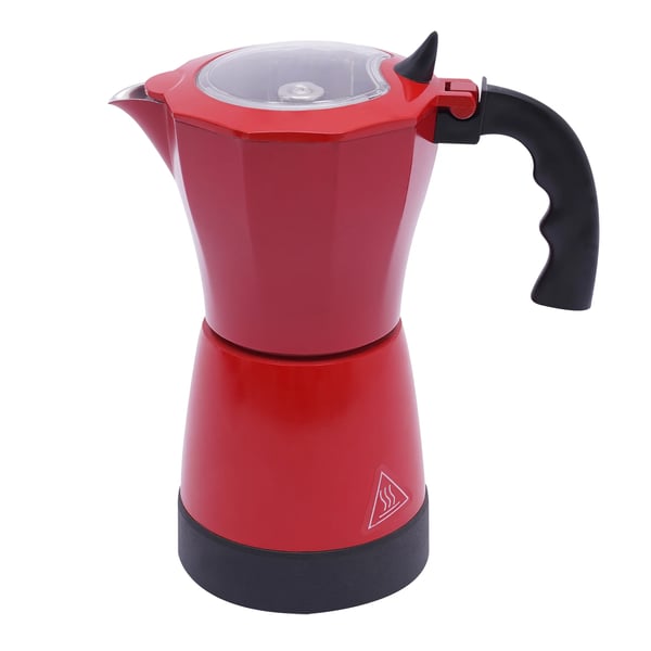 Espresso-maskine, 300 ml kapacitet, 480 W effekt, egnet til 1-6 personer,Rød