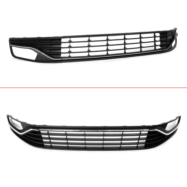 Grill, Mesh Design, Racing Type, Kompatibel med Volkswagen Vw Polo 2014-2017,3stk sæt