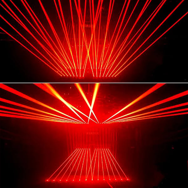 Stråle Laser Projektor Lys, 8 Øjne, DMX512 Kontrol, Indendørs Brug,2PCS, EU stik