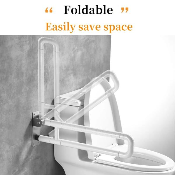 Toilet håndtag, maksimal belastning 300~350 kg, 60 cm længde,HVID