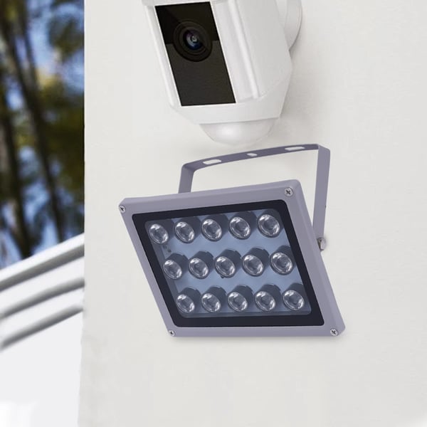IR Illuminator, 15 LED'er, 100m Synsafstand,HVID