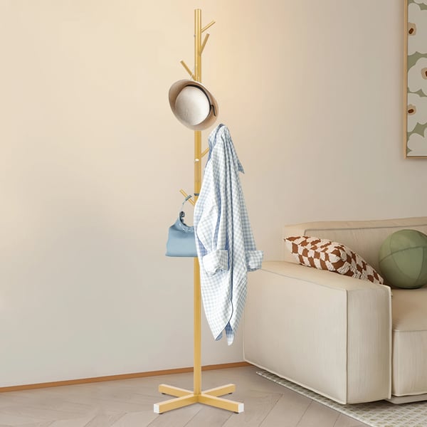 Kappeholder, Træmateriale, 165 cm Højde, 45 cm Bredde, Fritstående Design, Giftfri Finish