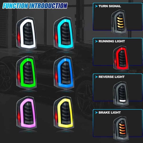 LED Baglygter, 12 V, 35 W, 3400 LM, Sekventiel Blinklys, Kompatibel med Chrysler 300 2011-2014