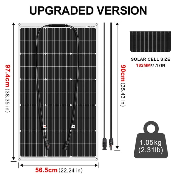 Solpanel, monokristallin, flexibel design,400W