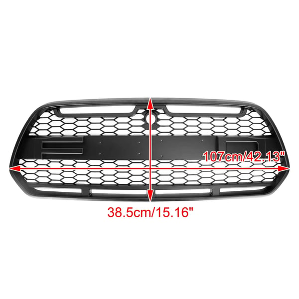 Front Bumper Gitter, ABS Plast, Passer til Ford Transit MK8 (2015-2018), Direkte Erstatning, Front Placering, Forbedret Luftstrøm