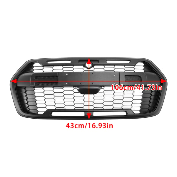 Framgrill, Passar Ford Transit MK8, Direkt ersättning, Matt svart finish