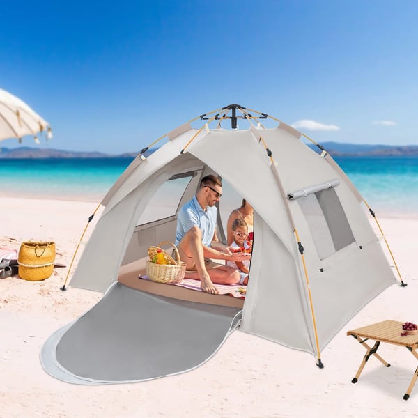 Camping Telt, Instant Pop-up, Vandtæt,Brun
