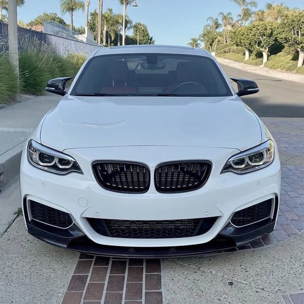 Front Splitter Lip, Til To Serie Coupe/Convertible, Højkvalitets ABS,Glansfuld Sort