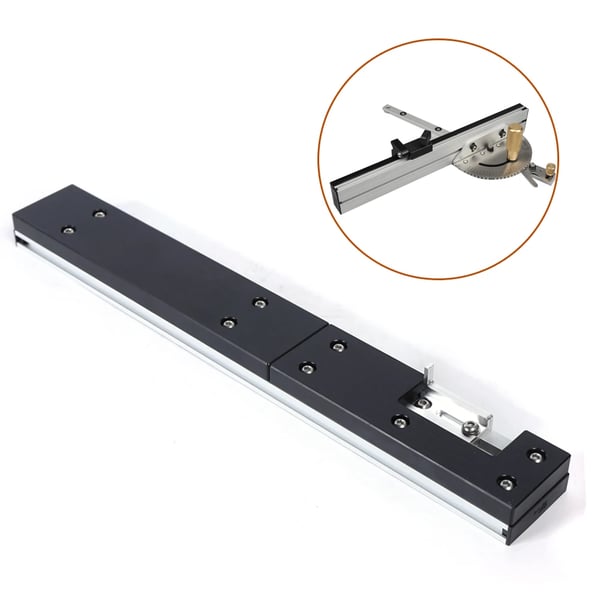 Mortise og Tenon Værktøj, Aluminiumlegering, 45*6*3cm, Kompatibel med bordsave, Sorte og Sølv muligheder, Samling kræves