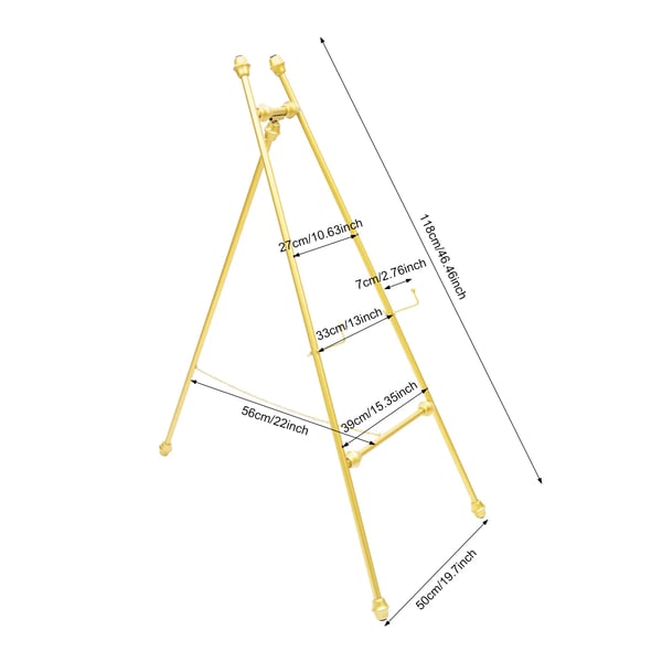 BilleRahmen Display, Elegant Design, Justerbar Stativ,M, Guld
