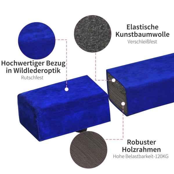 Balansbom, Inomhus- och Utomhusbruk, Fällbar Design,Blå