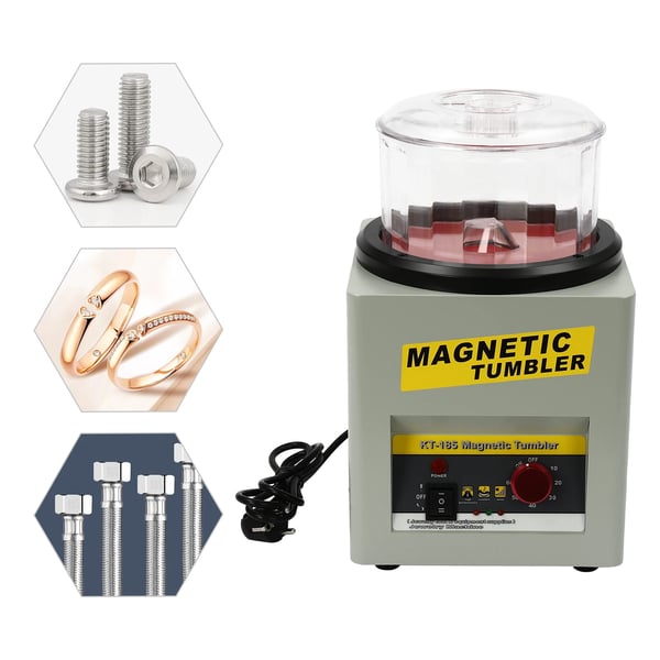 Magnetisk Poleringsmaskine, Højhastighedsdrift, Justerbar Timer,GRÅ