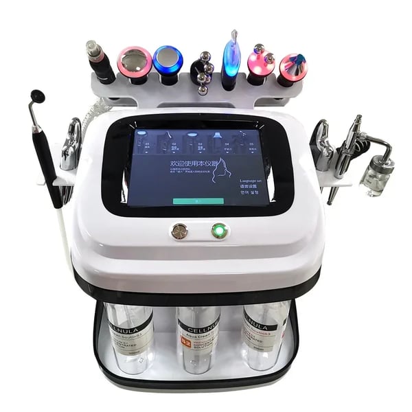Ansigtsmaskine, Deep Aqua Peeling, Vand Oxygen Infusion,sort