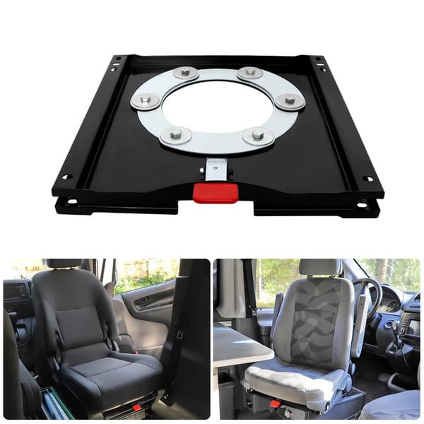 Roterende sædebasis, kraftig stål, standardpasform, kompatibilitet med 2006+ Ducato/Boxer/Relay, 360° rotation, gør-det-selv installation