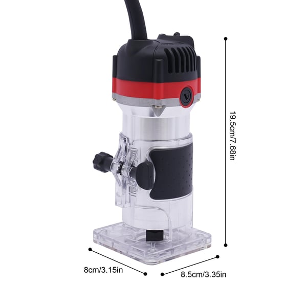 Elektrisk Håndtrimmer, 800W Kobbermotor, 30000 RPM Hastighed,sort