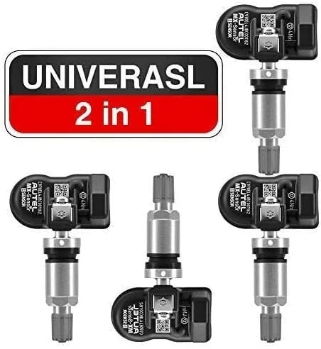 TPMS-sensor, dualfrekvens 315MHz & 433MHz, programmerbar & klonbar,8stk aluminium sensor
