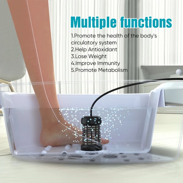 Fodspa, Ionisk Detoxifikation, Afslapningsterapi,EU-stik, Med bassinmodel