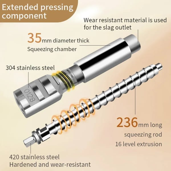 Oliepresse, Rustfrit Stål, Automatisk Temperaturkontrol,220V, EU