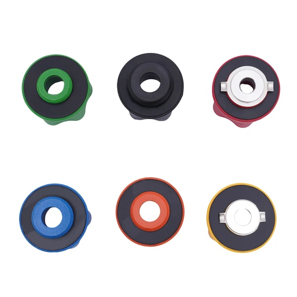 Olie Tragt Adapter Sæt, M35x4.0 Gewind, M42x4.5 Gewind, M37x3.0 Gewind, M32x3.5 Gewind, Multi-farvede Adaptere