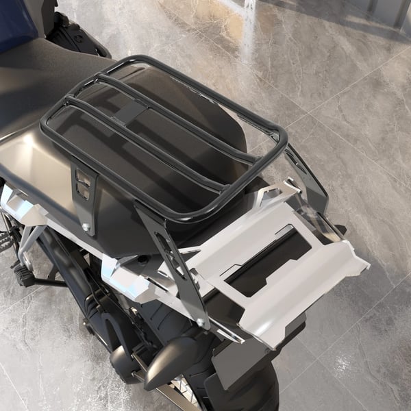 Motorcykel Solo Sæde Bagagebærer, Stål, 15 x 12 x 4 tommer, Kompatibel med Indian Scout, Holder op til 30 lbs, Bolt-on design