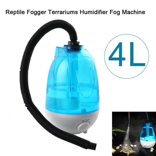 Reptilfuktare, 4L kapacitet, 300 mL/h fuktighetsgrad, 25W effekt, ljudnivå 35 dB(A), mått 29x18,5 cm