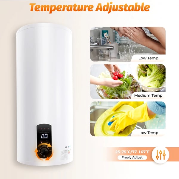 Tankless Vandvarmer, Kompakt Design, Høj Effektivitet,HVID