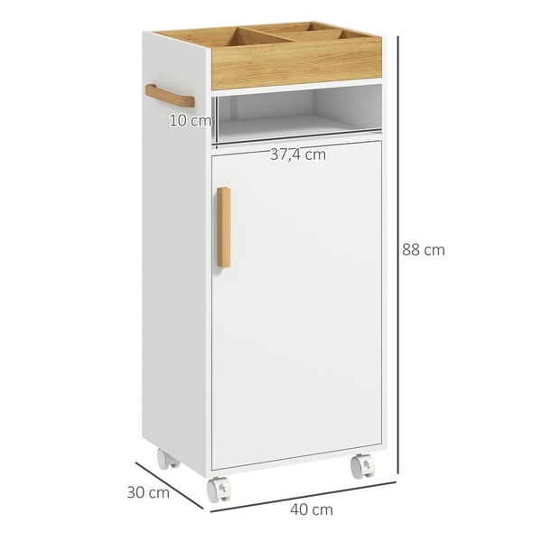 Badeværelsesskab, Pladsbesparende Design, Holdbar Konstruktion,Hvid